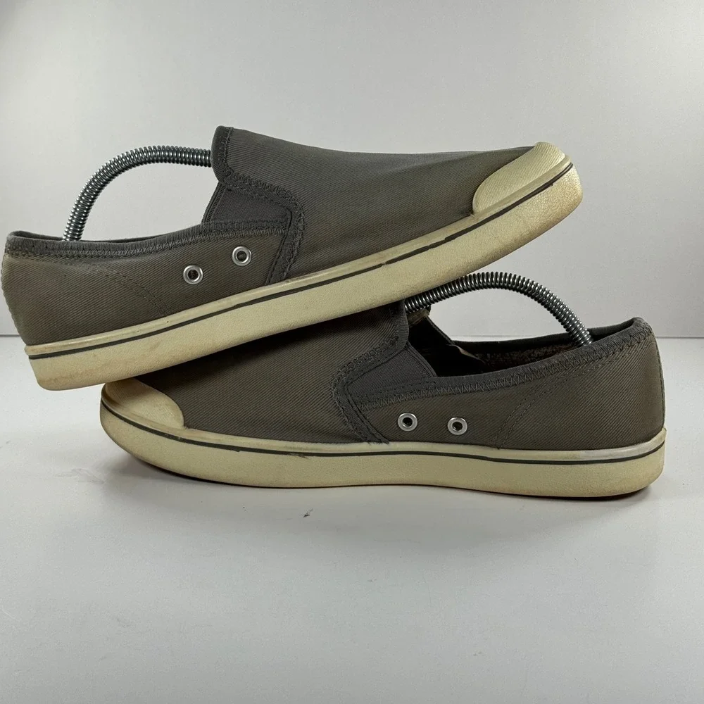 Keen Elsa Lite Slip On Canvas Sneakers Grey Mens 11 1026468‎ LUFTcell